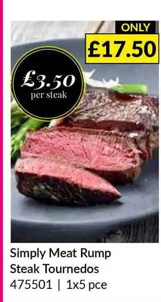 Musgrave MarketPlace Simply Meat Rump Steak Tournedos offer