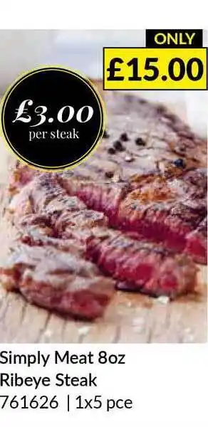 Musgrave MarketPlace Simply Meat 8oz. Ribeye Steaks offer