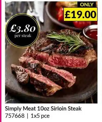 Musgrave MarketPlace Simply Meat 10oz. Sirloin Steak offer