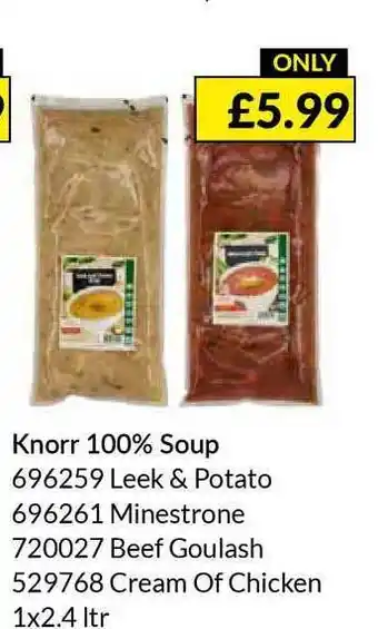 Musgrave MarketPlace Knorr 100% Soup offer