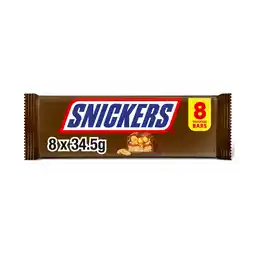 Iceland Snickers Chocolate Snack Size Bars Multipack 9 x 35.5g offer