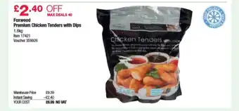 Costco Foxwood Premium Chicken Tenders With Dips offer