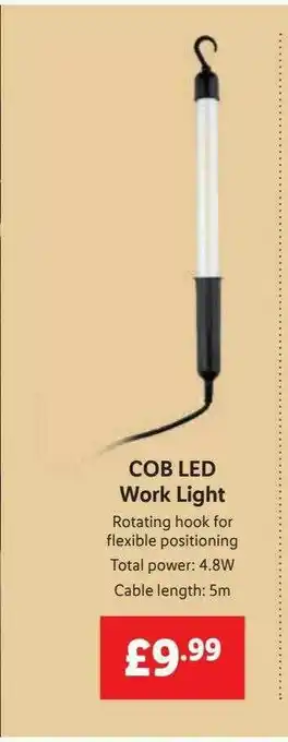 Lidl Cob Led Work Light offer