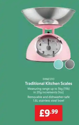 Lidl Ernesto Traditional Kitchen Scales offer
