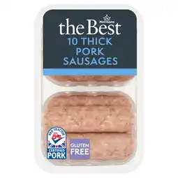 Morrisons Morrisons The Best 10 Thick Pork Sausages offer