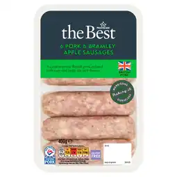 Morrisons Morrisons The Best 6 Thick Pork & Bramley Apple Sausages offer