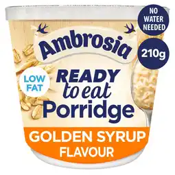 Morrisons Ambrosia Ready to Eat Golden Syrup Flavour Porridge Pot offer