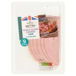Morrisons Morrisons British Thinly Sliced Cooked Ham offer