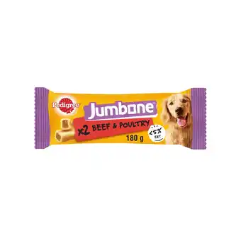 Morrisons Pedigree Jumbone Adult Medium Dog Treat Beef & Poultry 2 Chews offer