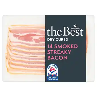 Morrisons Morrisons The Best Dry Cured Smoked Streaky Bacon offer