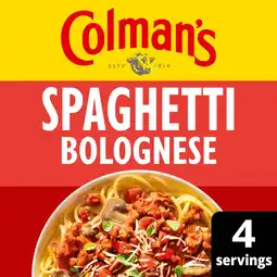 Morrisons Colman's Spaghetti Bolognese Recipe Mix offer