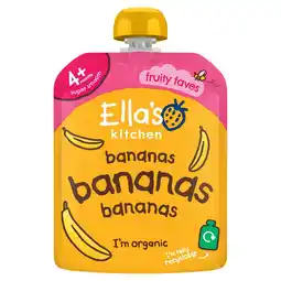 Morrisons Ella's Kitchen Bananas Bananas First Tastes Baby Food Pouch 4+ Months offer