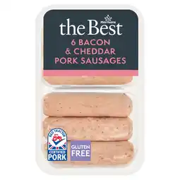 Morrisons Morrisons The Best 6 Bacon & Cheddar Pork Sausages offer