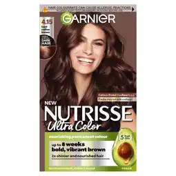 Morrisons Garnier Nutrisse Ultra Iced Coffee Brown 4.15 Permanent Hair Dye offer