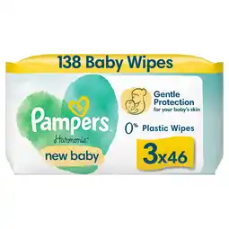 Morrisons Pampers Harmonie New Born Plastic Free Wipes 138 Wipes offer