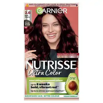 Morrisons Garnier Nutrisse Ultra Color 2.6 Dark Cherry offer