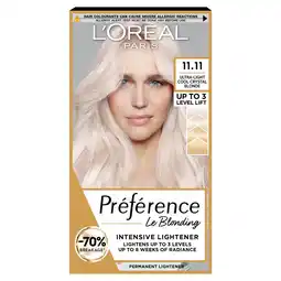 Morrisons L'Oreal Paris Preference 11.11 Venice Ultra-Light Cool Crystal Blonde offer