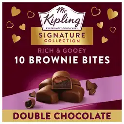 Morrisons Mr Kipling Signature Double Chocolate 10 Gooey Brownie Bites offer