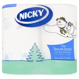 Iceland Nicky The Snoman and The Snowdog Kitchen Towel offer