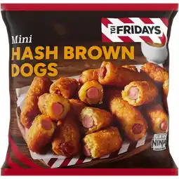 Iceland TGI Fridays 12 Mini (approx.) Hash Brown Dogs 420g offer