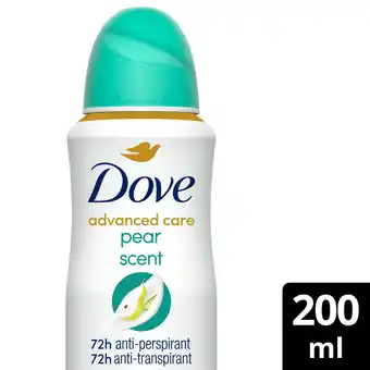 Morrisons Dove Advanced Antiperspirant Deodorant Pear & Aloe Vera Aerosol offer