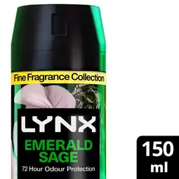 Morrisons Lynx Fine Fragrance Collection Deodorant Bodyspray Emerald Sage offer