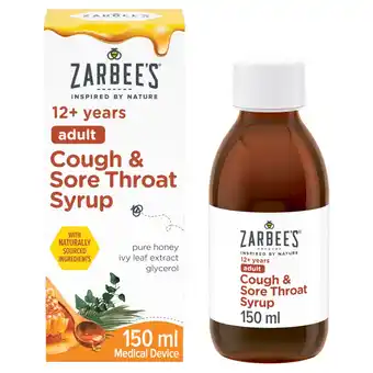 Morrisons Zarbee's 12+ Adult Cough Syrup offer