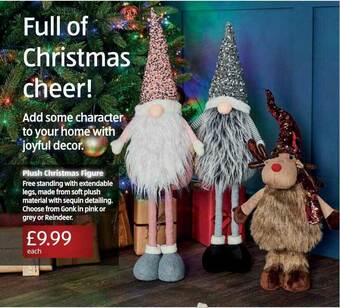 Aldi Plush Christmas Figure offer