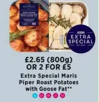 Asda Extra Special Maris Piper Roast Potatoes With Goose Fat offer