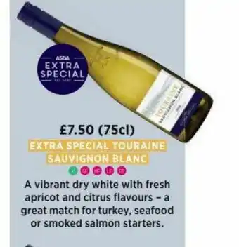 Asda A Vibrant Dry White With Fresh Apricot And Citrus Flavours - A Great Match For Turkey Seafood Or Smoked Salmon Starters offer