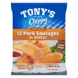 Iceland Tony's Chippy Crispy Batter 12 Pork Sausages in Batter 460g offer