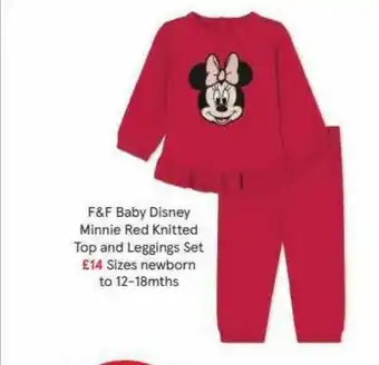Tesco Ff Baby Disney Minnie Red Knitted Top offer