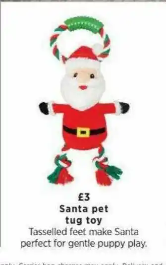 Santa Pet Tug Toy