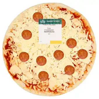 Morrisons Market Street Pepperoni Thin Stonebaked 14 Pizza offer