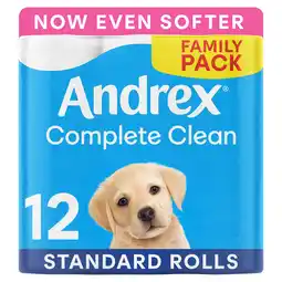 Iceland Andrex Complete Clean Toilet Tissue Standard 12 Rolls offer