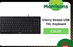 Morrisons Cherry Stream USB TKL Keyboard offer