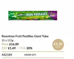 Musgrave MarketPlace Rowntree Fruit Pastilles Giant Tube offer