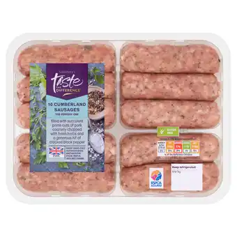 Sainsbury's Sainsbury's Cumberland Sausages, Taste the Difference x10 667g offer