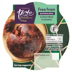 Sainsbury's Sainsbury's Free From Christmas Pudding, Taste the Difference 100g offer