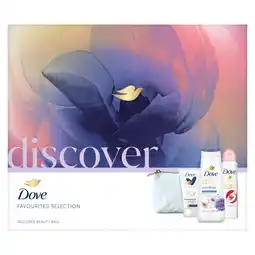 Sainsbury's Dove Gift Set Discover Favourites Selection Exclusive Beauty Bag & Products x3 offer