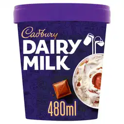 Sainsbury's Cadbury Dairy Milk Ice Cream 480ml offer