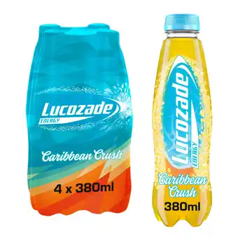 Sainsbury's Lucozade Energy Drink Caribbean Crush 4x380ml offer