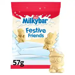 Iceland Milkybar Festive Friends White Chocolate Sharing Bag 57g offer