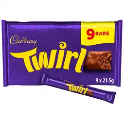 Iceland Cadbury Twirl Chocolate Bar 10 Pack Multipack 215g offer