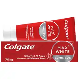 Morrisons Colgate Max White Luminous Sparkling Mint Whitening Toothpaste offer