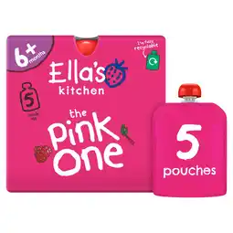 Morrisons Ella's Kitchen Organic The Pink One Smoothie Baby Food Pouch 6+ Months 90g offer