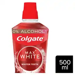 Morrisons Colgate Max White Expert Whitening Mouthwash Alcohol Free offer