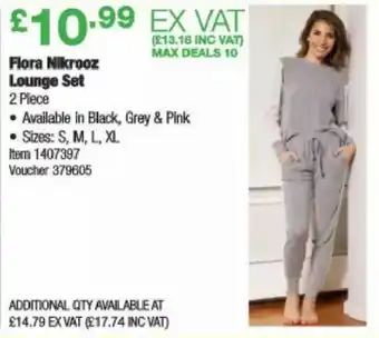 Costco Flora Nilkrooz Lounge Set 2 Piece offer