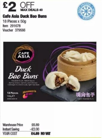 Costco Cafe Asia Duck Bao Buns offer