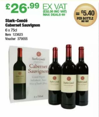 Costco Stark-Conde Cabernet Sauvignon 6 x 75cl offer